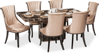 Durian KARA DINING SET Stone Dining Set(Finish Color - Beige)