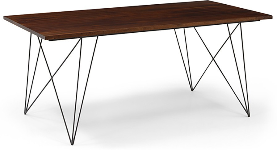 Dining Tables Urban Ladder Dyson Solid Wood 6 Seater Dining Table Finish Color Walnut