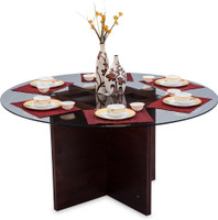 Durian CASPIAN/DT Solid Wood 6 Seater Dining Table(Finish Color - Rosewood)