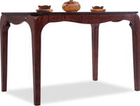 Durian Arabian/A Solid Wood 4 Seater Dining Table(Finish Color - Rosewood)