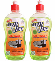 Cleanmax 500ml (Pack of 2) CONCENTRATED Dish Cleaning Gel(LIME) RS.299.00
