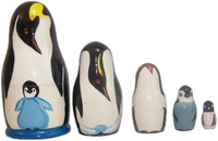 Meena Handicrafts Emperor Penguin Nesting Dolls Set(White) RS.499.00
