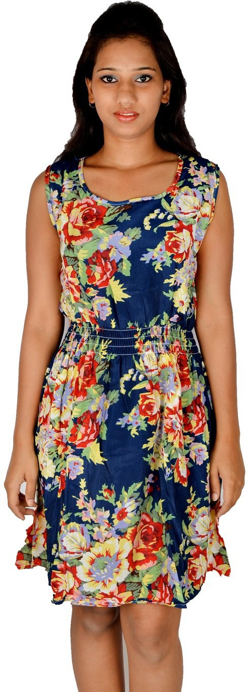 Glam Quotient Womens A-line Multicolor Dress