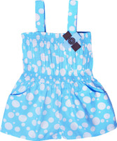 Caca Cina Romper For Girls Cotton(Blue) RS.425.00