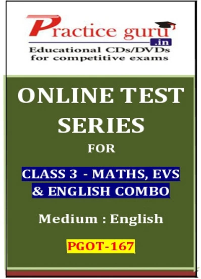 Practice Guru Series for Class 3 - Maths, EVS & English Combo Online Test(Voucher)