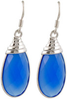 YugshaJewels Chalcedony Silver Dangle Earring
