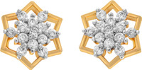Alysa Ekisha Cubic Zirconia Brass, Copper, Silver Stud Earring