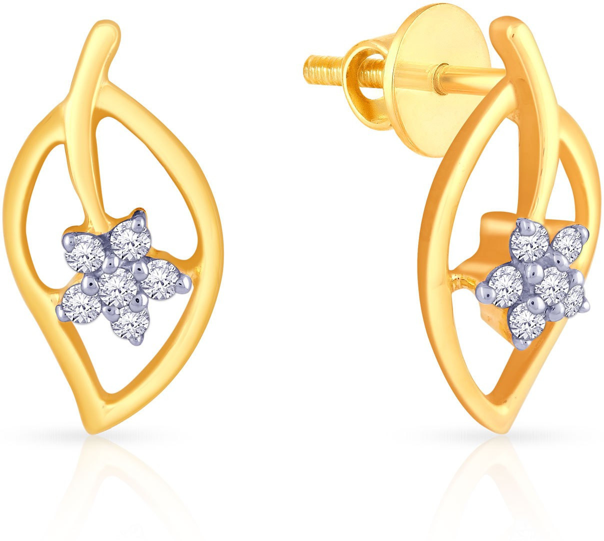 Malabar Gold And Diamonds E651988a Yellow 18kt Diamond Stud Malabar Gold And Diamonds E651988a Yellow 18kt Diamond Stud Earring