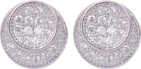 Abhooshan Sparkle wind Cubic Zirconia Sterling Silver Stud Earring