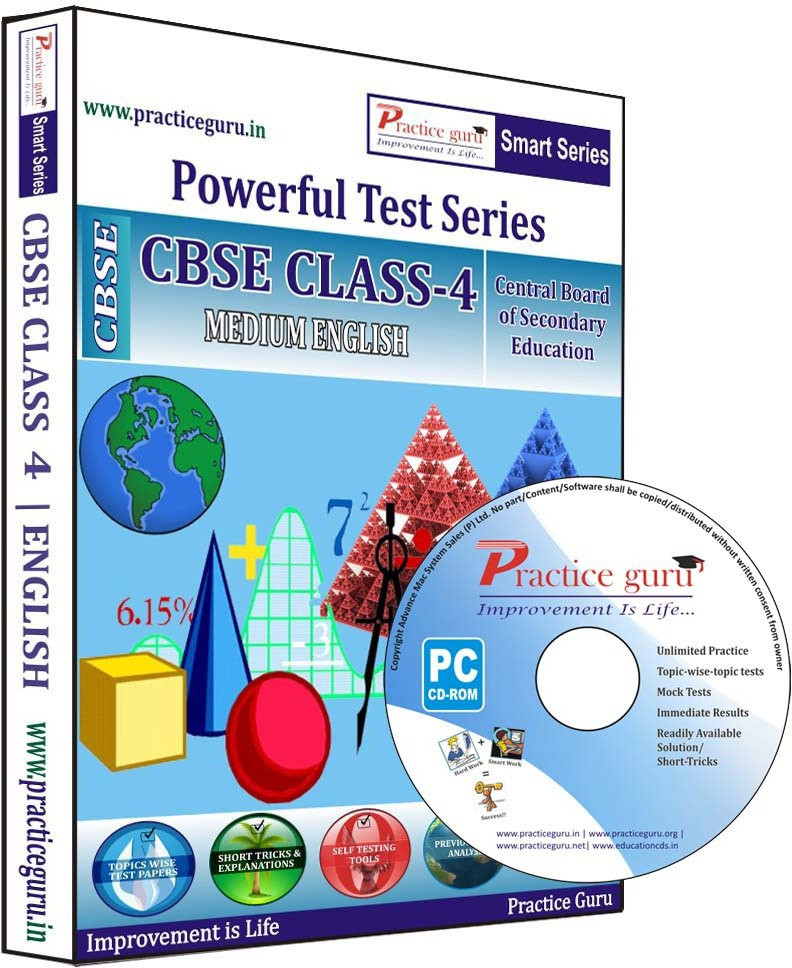 Practice Guru Class 4 - Maths, EVS & English Combo
