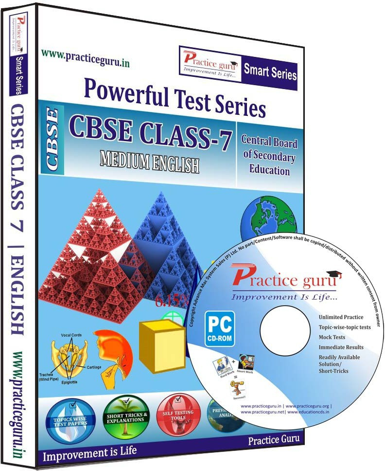 Practice Guru Class 7 - Maths, Science & English Combo