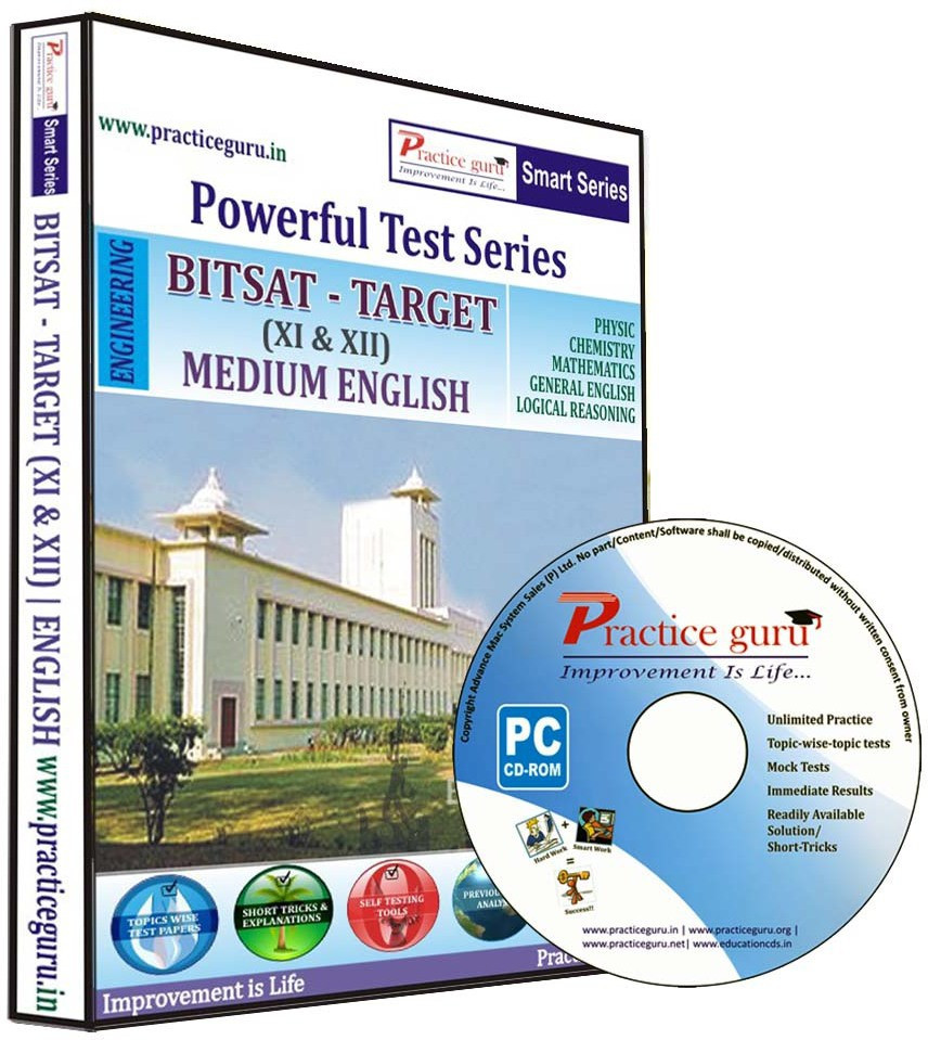 Practice Guru Powerful Test Series : BITSAT - Target Medium English (Class 11 & 12)(CD)