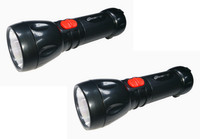 Tuscan Set of 2Pcs Focus Rechargeable Torches(Black)