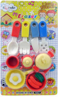 Shoplorry K1 Non-Toxic Circle ll Oval Shaped Small Erasers(Set of 1, Multicolor)