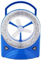 Jy Super Rechargeable emergency light 3 Blade Table Fan(Blue)