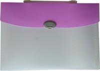 Polen Expanding Series Plastic FC size Folder (A4 Compatible)(Set Of 1, Pink) RS.288.00