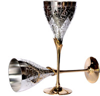 Stonkraft Premium Glass Set(200 ml, Silver, Pack of 2)