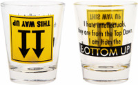Ek Do Dhai Bottoms Up Glass Set(60 ml, Multicolor, Pack of 2)