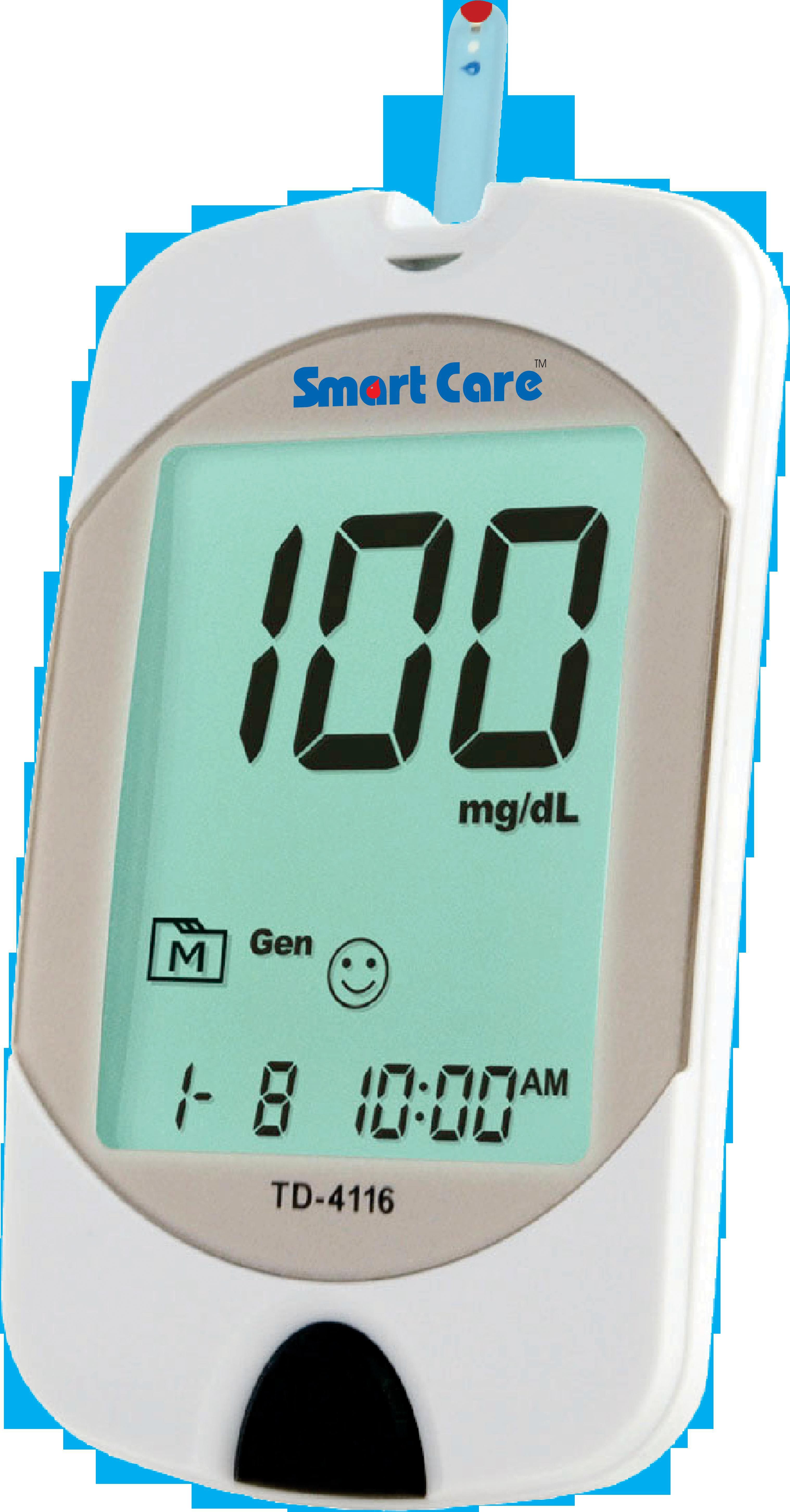 Smart Care Blood Glucose Monitoring System Glucometer(White)