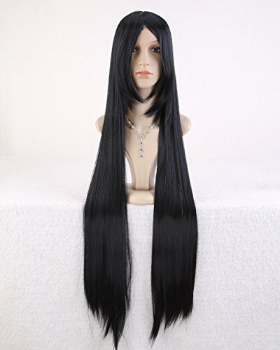Cool2day 40 Long Straight Costume Play Party Full Wig Pluswig Cap Hair Extension