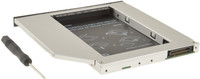 iConnect World Premium Quality 2ndDrive Bay Caddy 9.5mm SATA/IDE to SATA for Laptops 2.5 inch Internal Hard Drive Enclosure(For SATA to SATA, Silver)