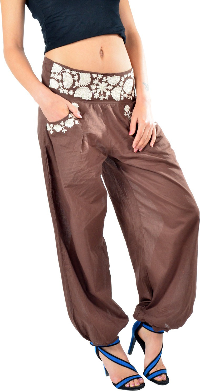 Striyah Couture Embroidered Cotton Womens Harem Pants