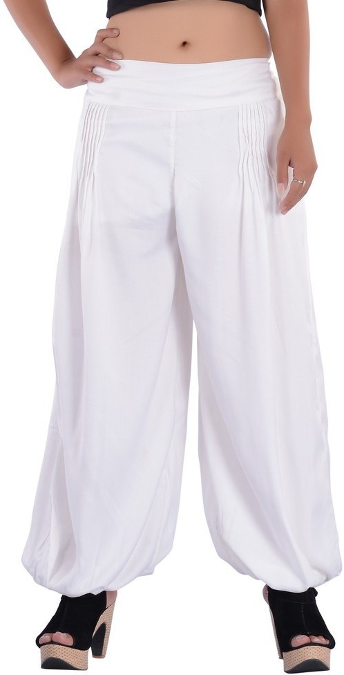 Indi Bargain Solid Viscose Womens Harem Pants