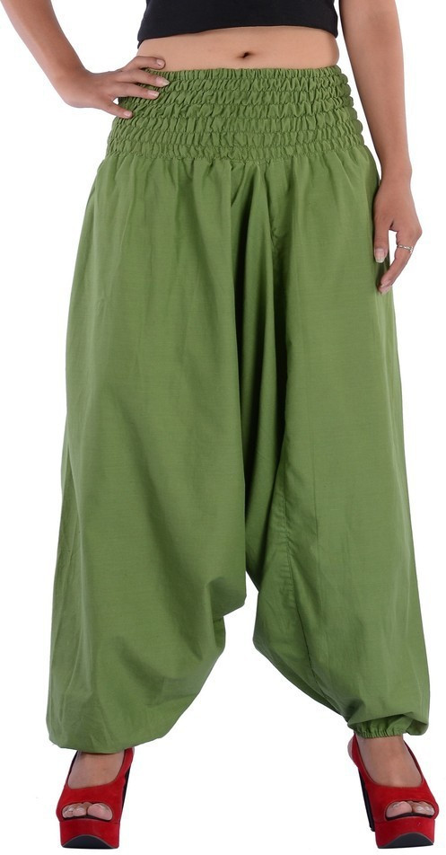 Indi Bargain Solid Cotton Womens Harem Pants
