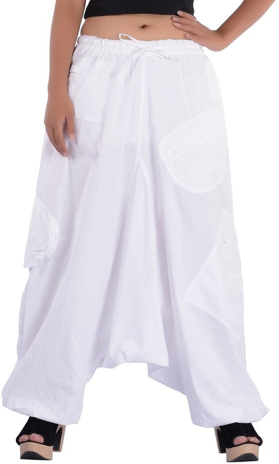 Indi Bargain Solid Cotton Womens Harem Pants