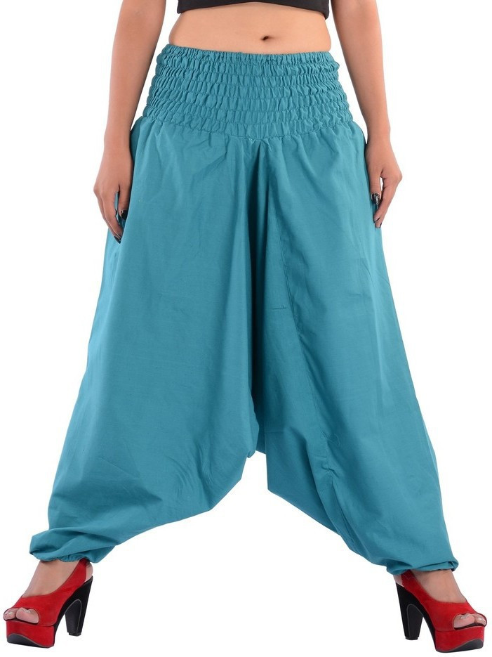 Indi Bargain Solid Cotton Womens Harem Pants
