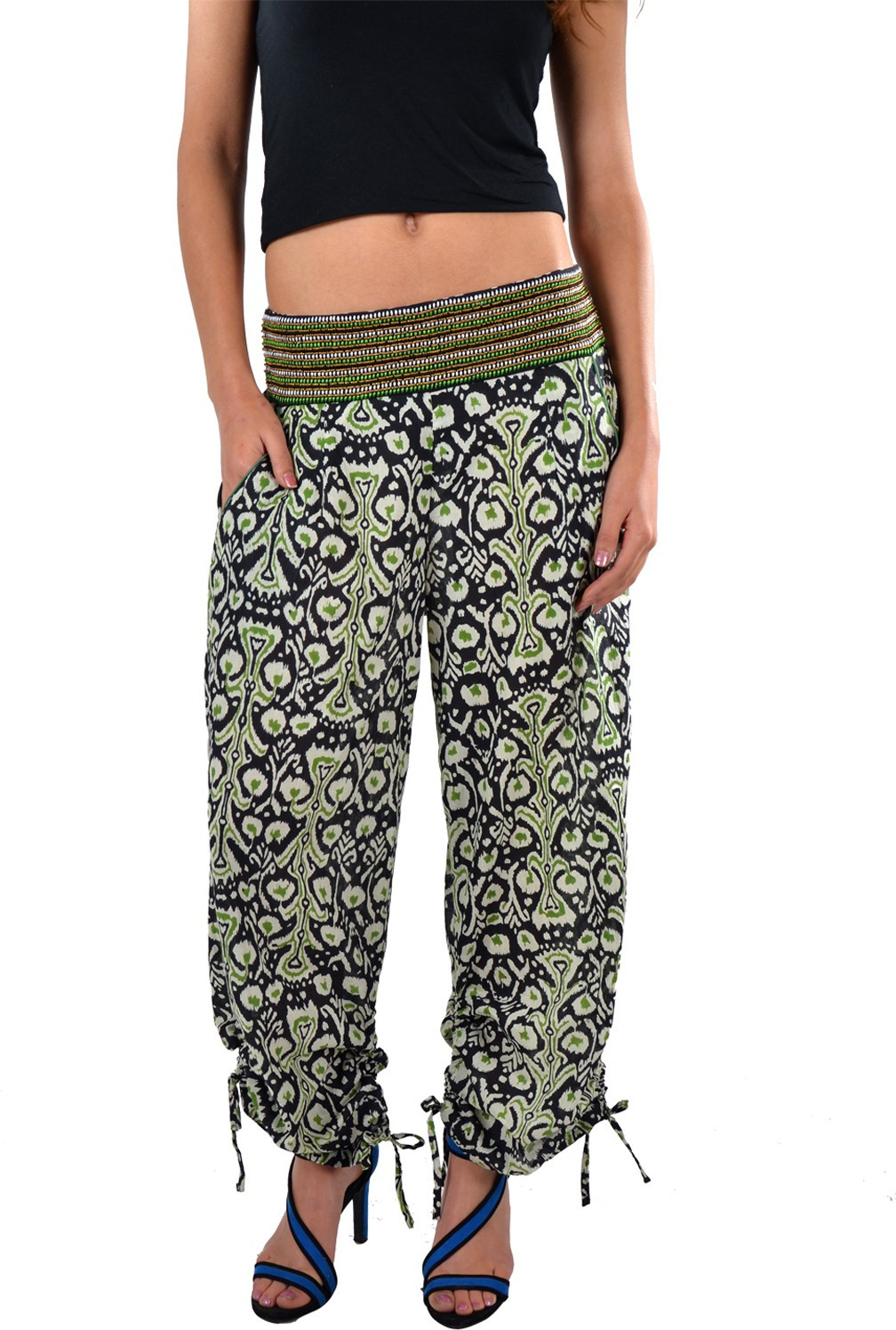 Striyah Couture Embroidered Cotton Womens Harem Pants