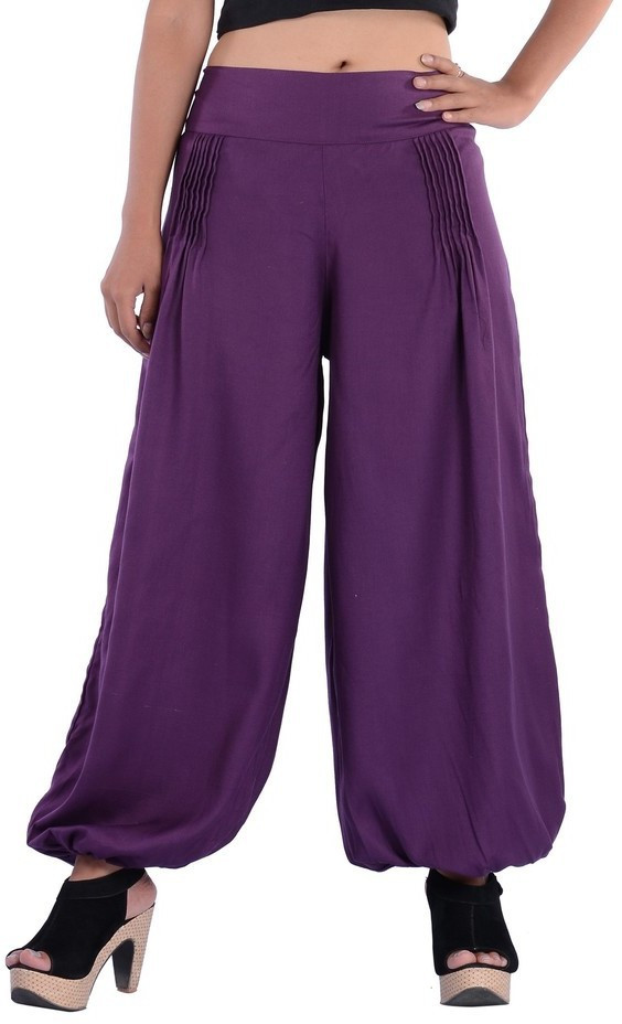 Indi Bargain Solid Viscose Womens Harem Pants