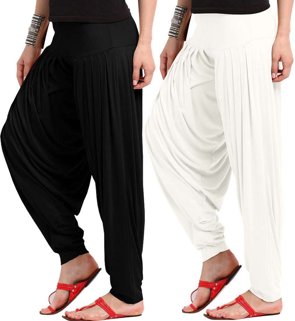 WellFitLook Solid Viscose Womens Harem Pants