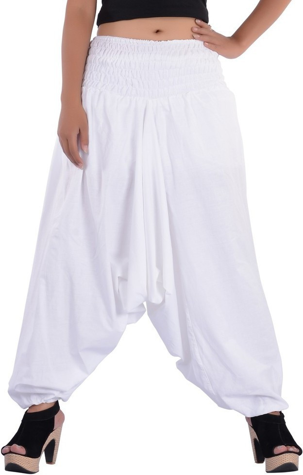 Indi Bargain Solid Cotton Womens Harem Pants