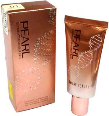 A Shreeparna Swiss beauty Professional Pearl Illuminator Makeup Base Highlighter(Golgen Pink-01)