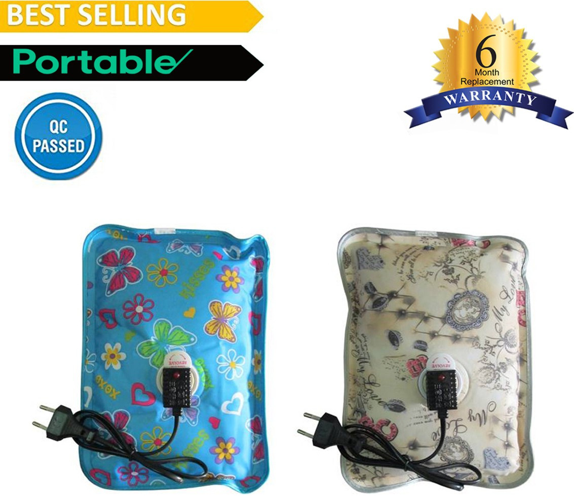 CreativeVia Pack Of 2Heating Electrothermal Gel Pad (For Winter/Muscle & Joint Pain) Electric 1 L Hot Water Bag(Multicolor)