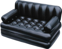 Best Way PP 3 Seater Inflatable Sofa(Color - Black)