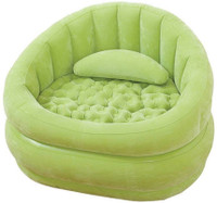 Intex 68563 Vinyl 1 Seater Inflatable Sofa(Color - Green)