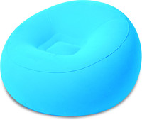 Best Way Karmax Inflate-A-Chair (Blue) PVC 1 Seater Inflatable Sofa(Color - Blue)