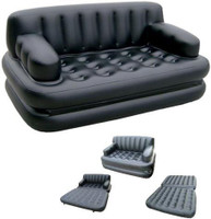 Best Way Karmax PVC 3 Seater Inflatable Sofa (Color - Black) PVC 3 Seater Inflatable Sofa(Color - Glossy Black) RS.2599.00