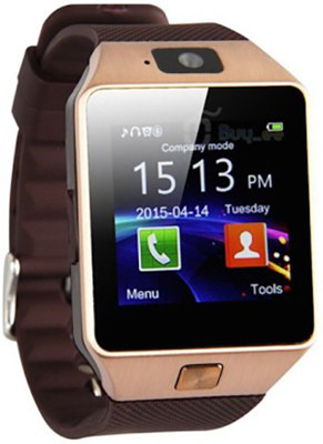 Healthin Mobile Phones, Tablets - HEALTHIN with SIM card, 32GB memory card slot, 002-GD Golden Smartwatch(Brown Strap Regular)