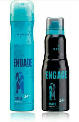 Engage Womens Spell, Mate Perfume Body Spray - For Women, Men, Boys, Girls(300 ml, pack of 2)