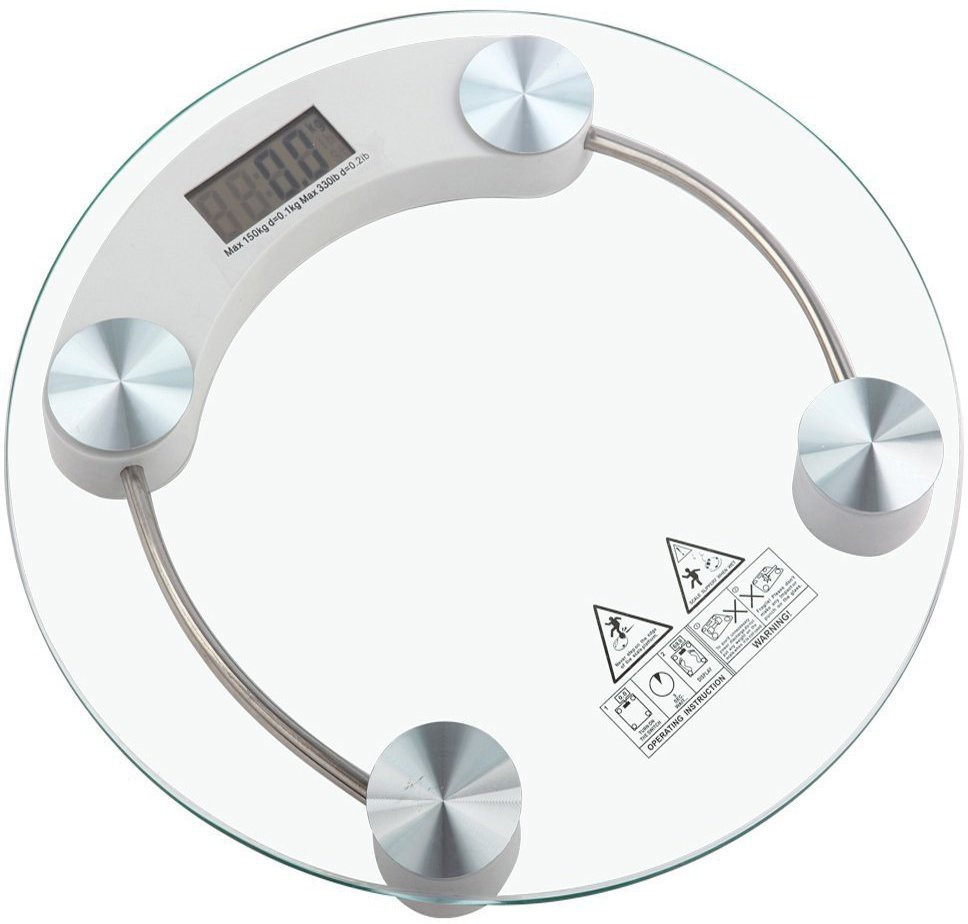 Cierie Thick And tempered glass Electronic Weighing Scale(White, Silver)