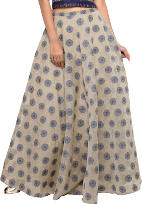 Inddus Skirts, Trousers - Inddus Woven Women's Regular Beige Skirt