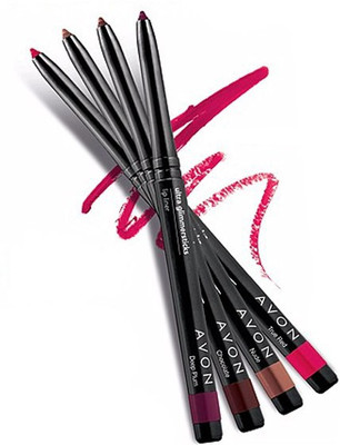 Avon Anew True Color Glimmerstick Lip Liner (set of 4)(Deep Plum-True Red-Chocolate-Pink Cashmere)
