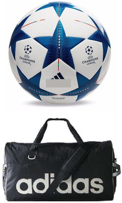 Retail World UEFA Champions League Football (Size-5) with Gym Duffle Bag Football Kit Image