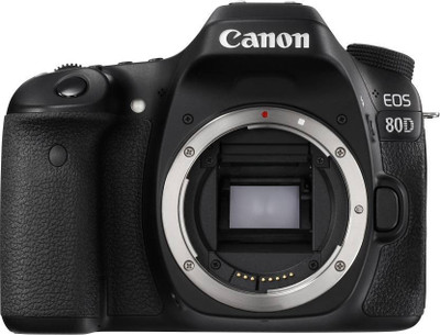 Canon EOS 80D(W) DSLR Camera (Body only)(Black) Flipkart
