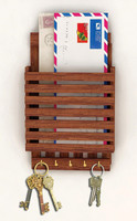 Ganeshaas GHKH003 Wooden Key Holder(5 Hooks, Clear)