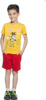 Maniac Boys T-shirt Shorts(Yellow)