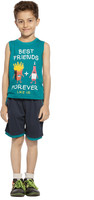 Maniac Boys T-shirt Shorts(Green)